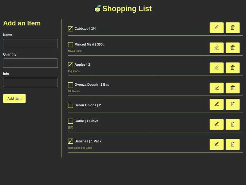 Creating a Shopping list system with React Query and Strapi